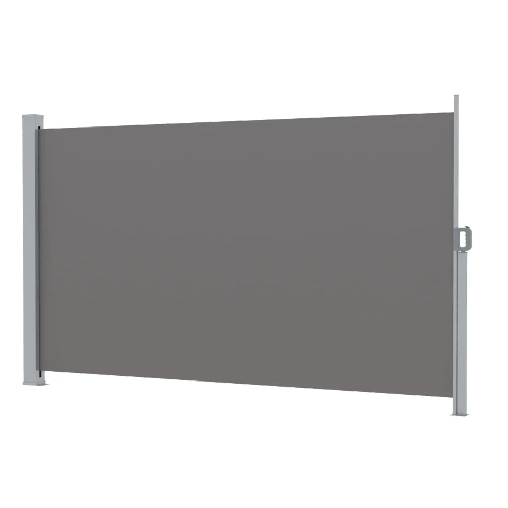 Instahut Side Awning Sun Shade Outdoor Blinds Retractable Screen 1.8X3M Grey
