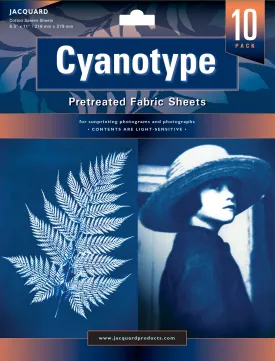 Jacquard Cyanotype Fabric Sheets Set