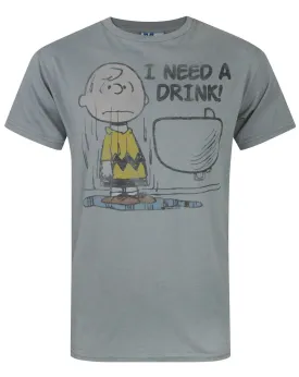 Junk Food Peanuts I Need A Drink Men's T-Shirt