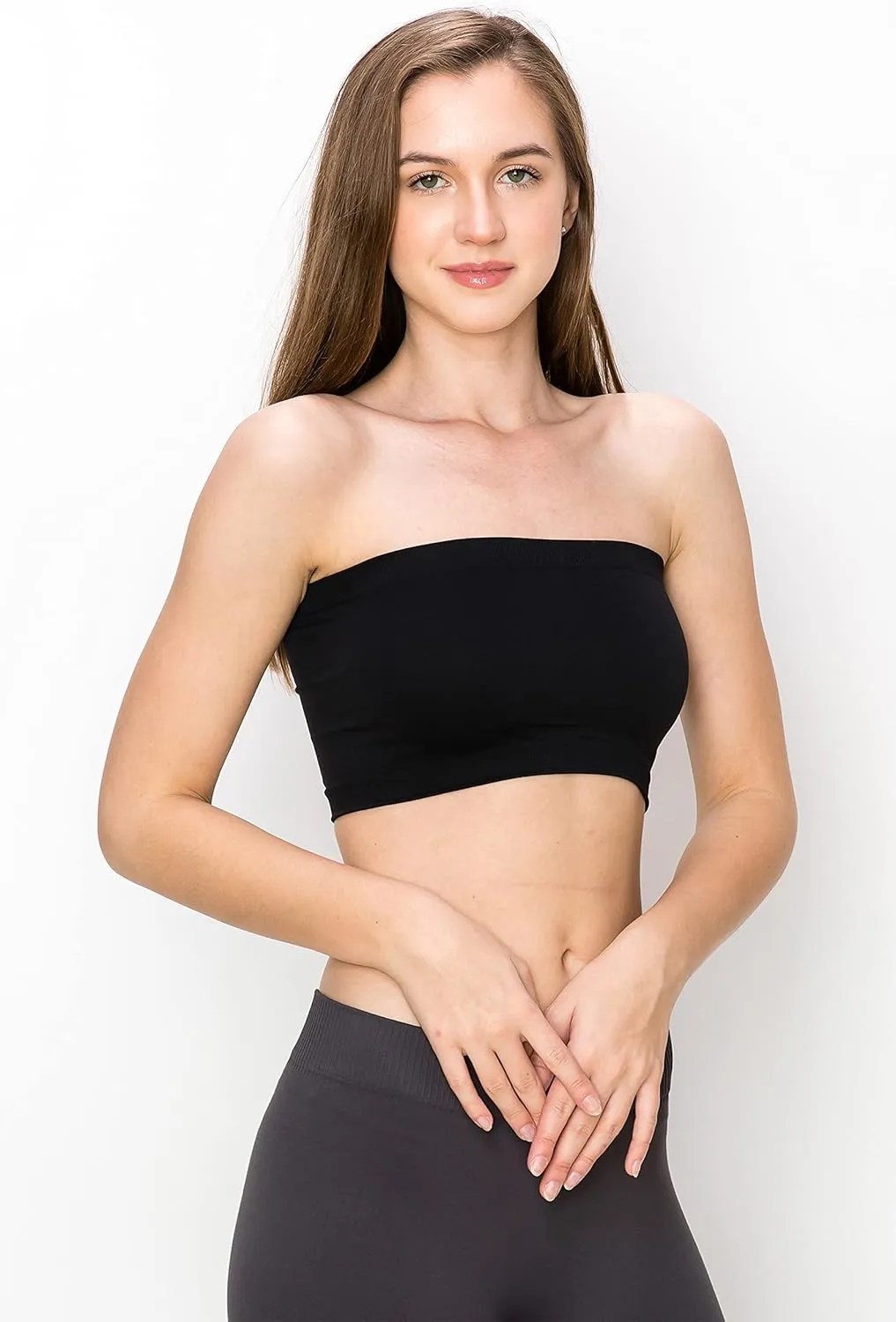 Kurve Seamless Bandeau Tube top - UV Protective Fabric, Rated UPF 50  (Non-Padded) -Made in USA-