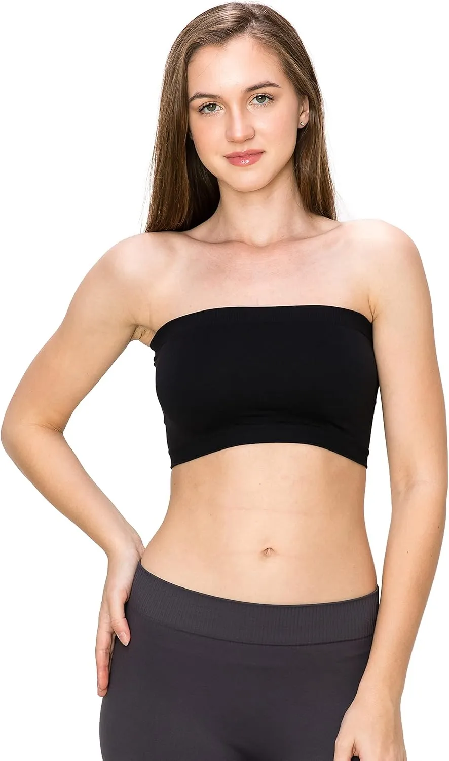 Kurve Seamless Bandeau Tube top - UV Protective Fabric, Rated UPF 50  (Non-Padded) -Made in USA-