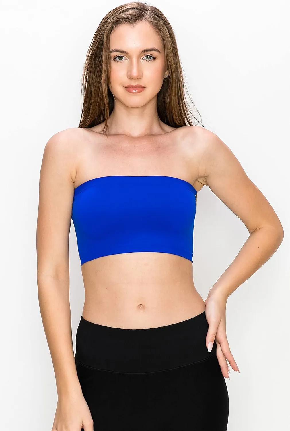 Kurve Seamless Bandeau Tube top - UV Protective Fabric, Rated UPF 50  (Non-Padded) -Made in USA-