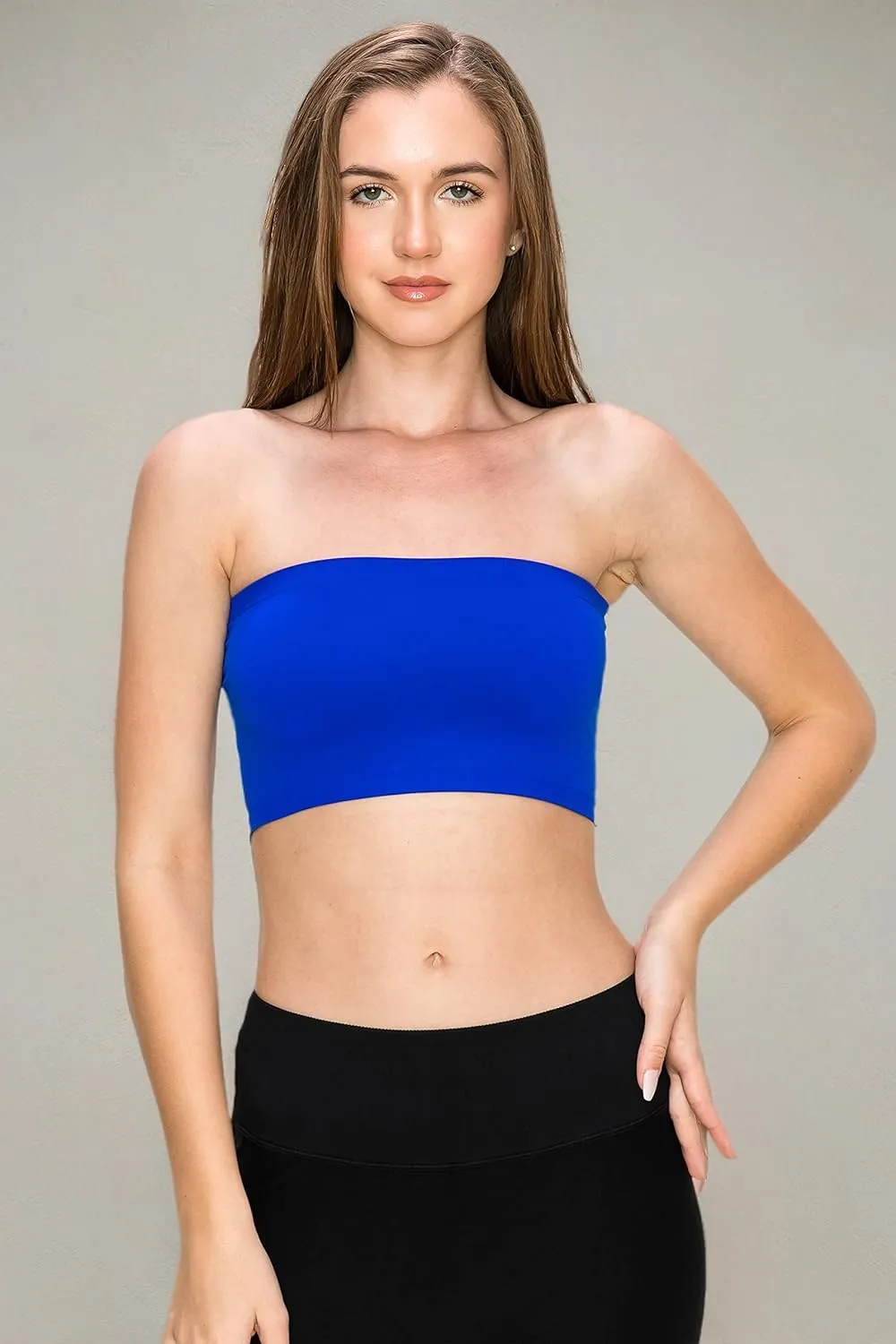 Kurve Seamless Bandeau Tube top - UV Protective Fabric, Rated UPF 50  (Non-Padded) -Made in USA-