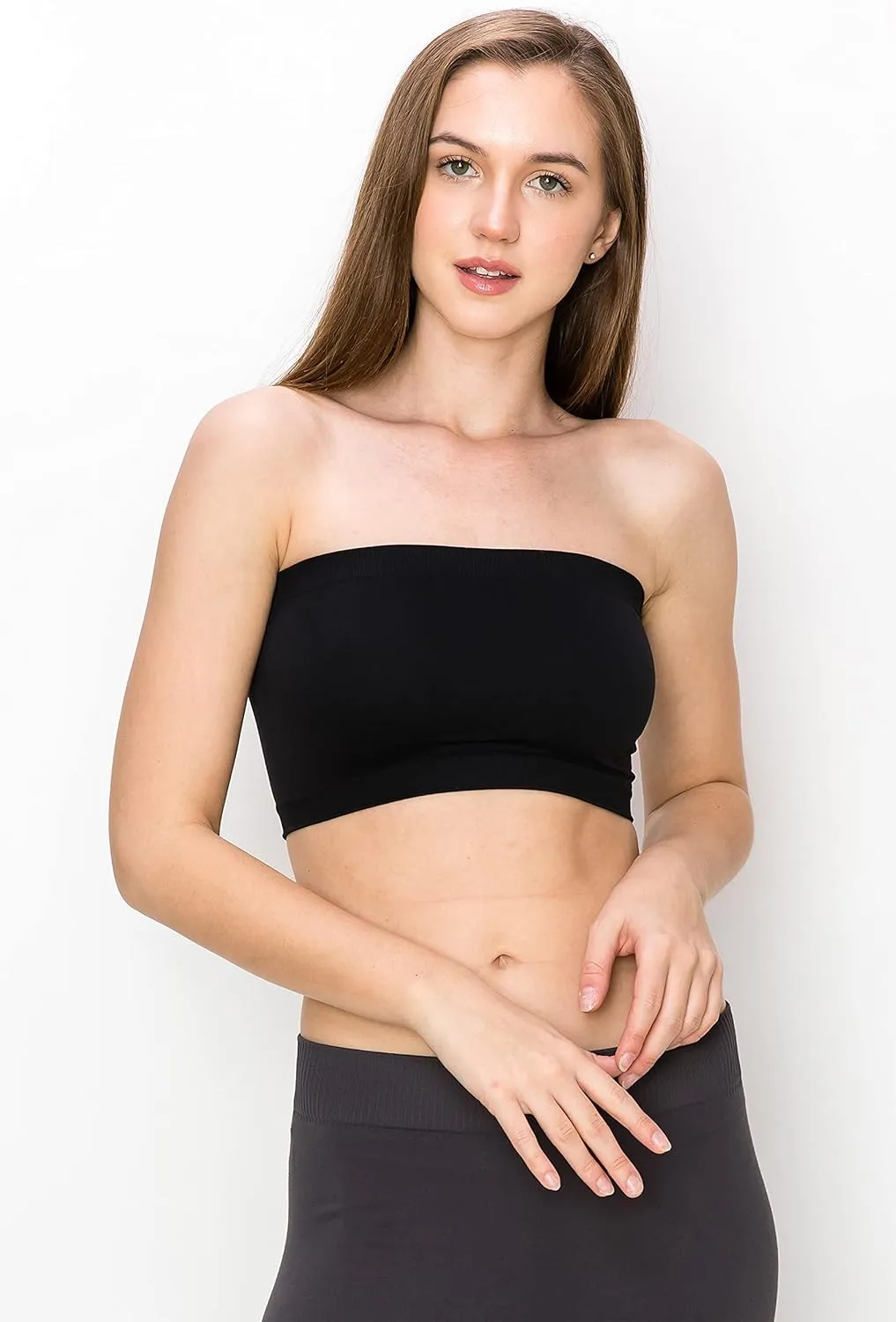 Kurve Seamless Bandeau Tube top - UV Protective Fabric, Rated UPF 50  (Non-Padded) -Made in USA-