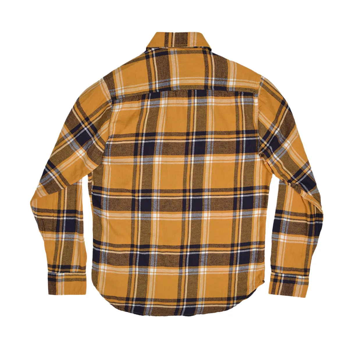 LIGHTWEIGHT PLAID WORK SHIRT - GOLD