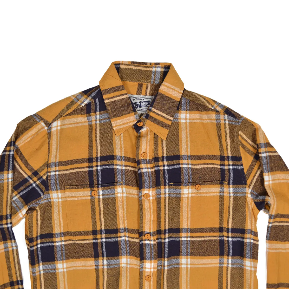 LIGHTWEIGHT PLAID WORK SHIRT - GOLD