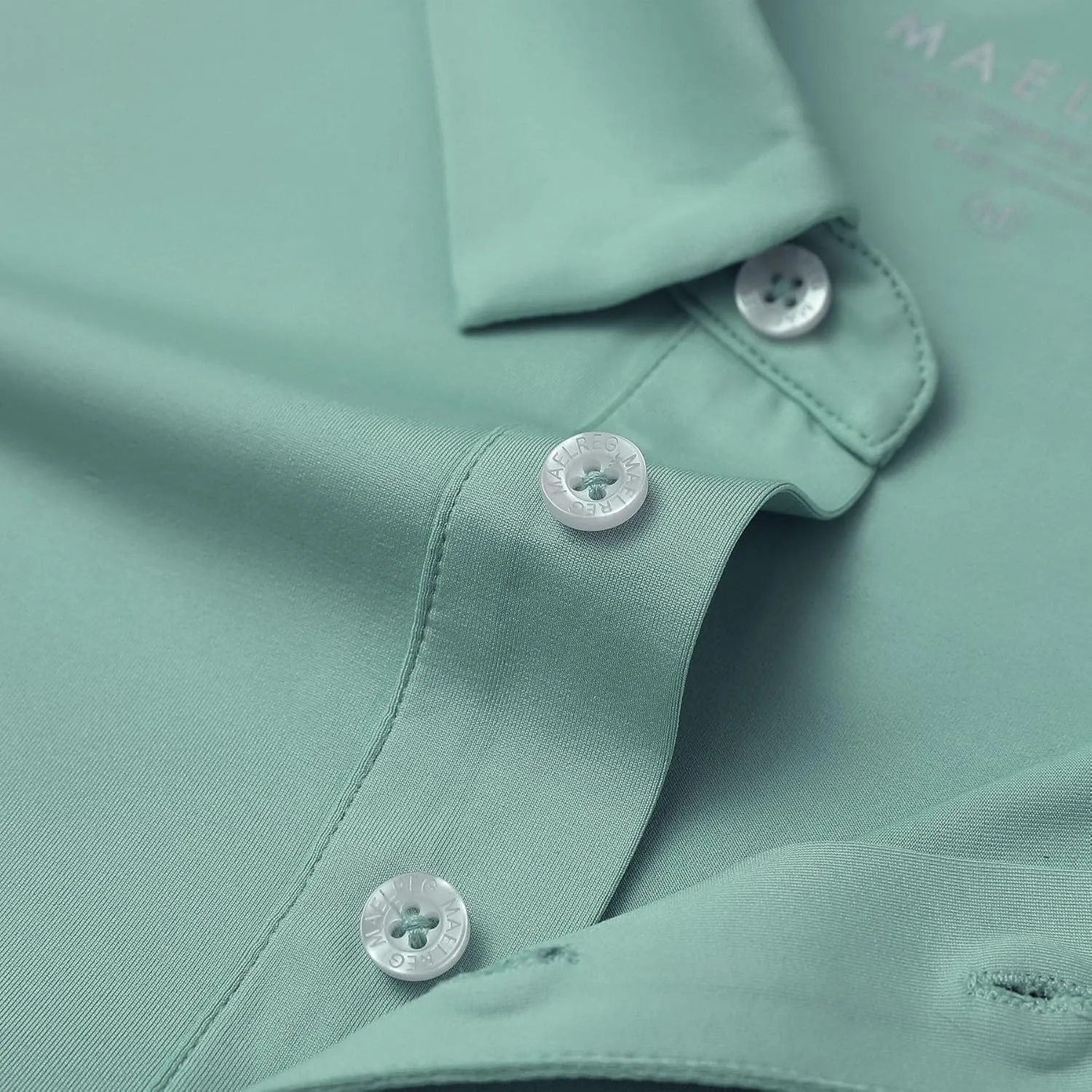 M MAELREG Golf Shirts for Men Dry Fit Moisture Wicking Performance Solid Collared Casual Mens Polo Shirts Short Sleeve