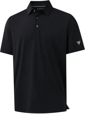 M MAELREG Mens Polo Shirts Short Sleeve Stripe Heather Dry Fit Polo Shirts for Men Moisture Wicking Mens Golf Shirt