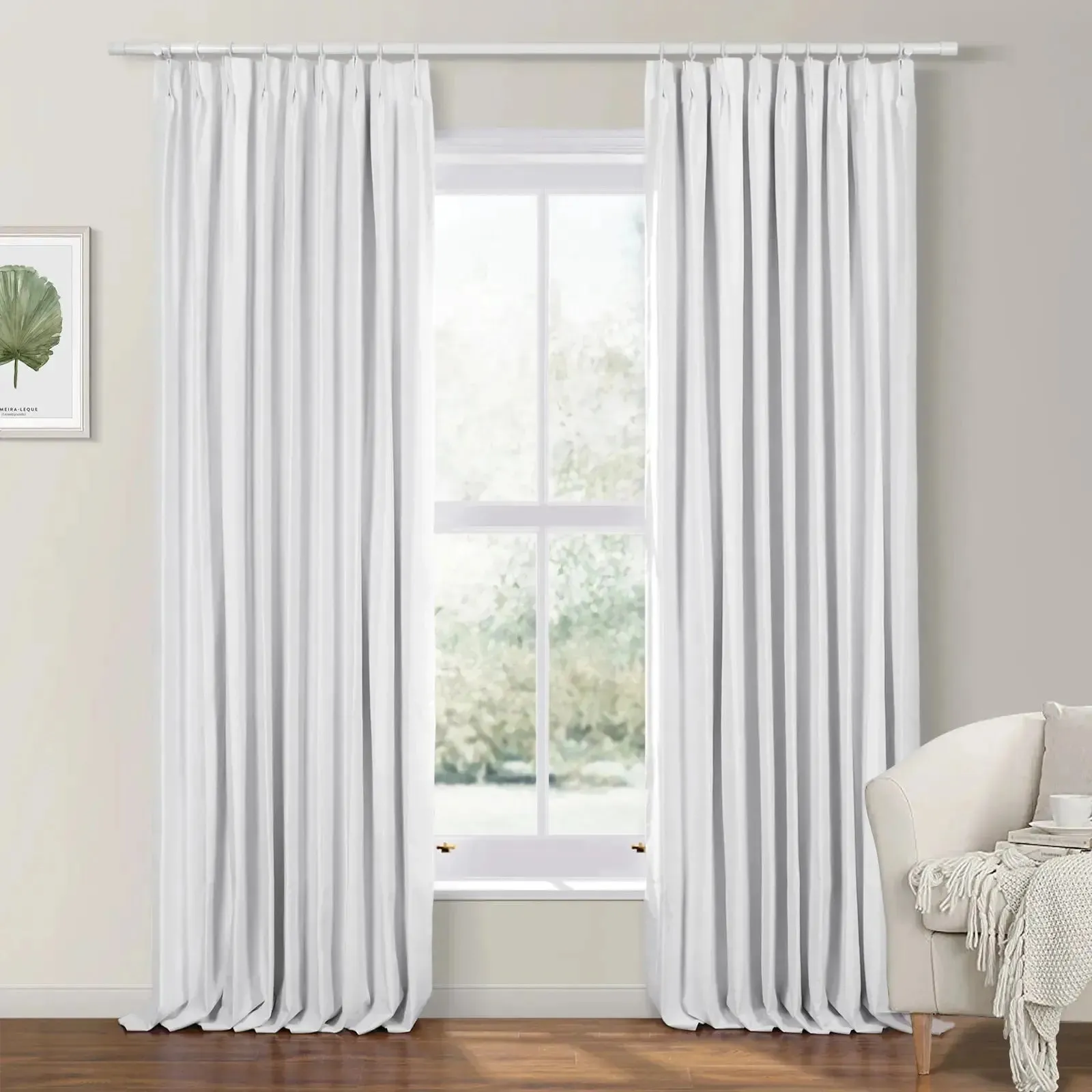 Mayra Faux Linen Blackout Drapery Pinch Pleat