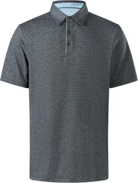 Men's Polo Shirts Short Sleeve Cotton Blend Moisture Wicking Dry Fit Performance Collared Golf Shirts for Men