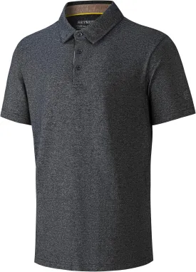 Men's Polo Shirts Short Sleeve Cotton Blend Moisture Wicking Dry Fit Performance Collared Golf Shirts for Men