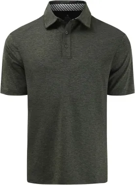Men's Quick Dry Golf Polo Shirt Moisture Wicking Performance Short Sleeve Athletic Golf Shirts for Men