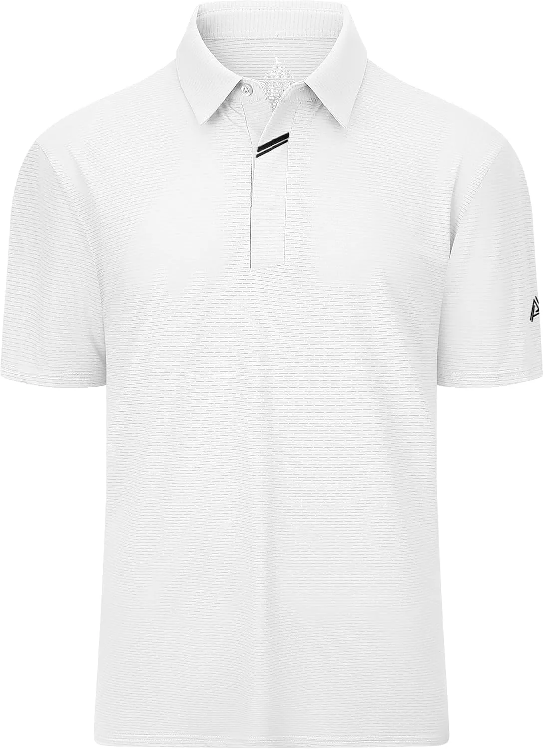 Men's Short Sleeve Polo Shirt Stretch Solid Performance Golf Shirts Moisture Wicking Athletic Casual Collared T-Shirt