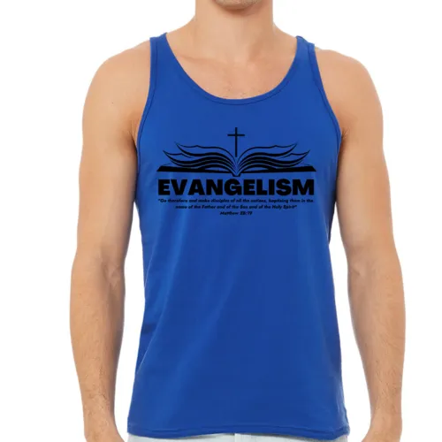 Mens Tank Top Fitness Shirt Evangelism - Go Therefore And Make