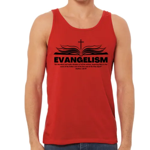 Mens Tank Top Fitness Shirt Evangelism - Go Therefore And Make