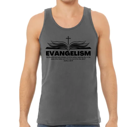 Mens Tank Top Fitness Shirt Evangelism - Go Therefore And Make