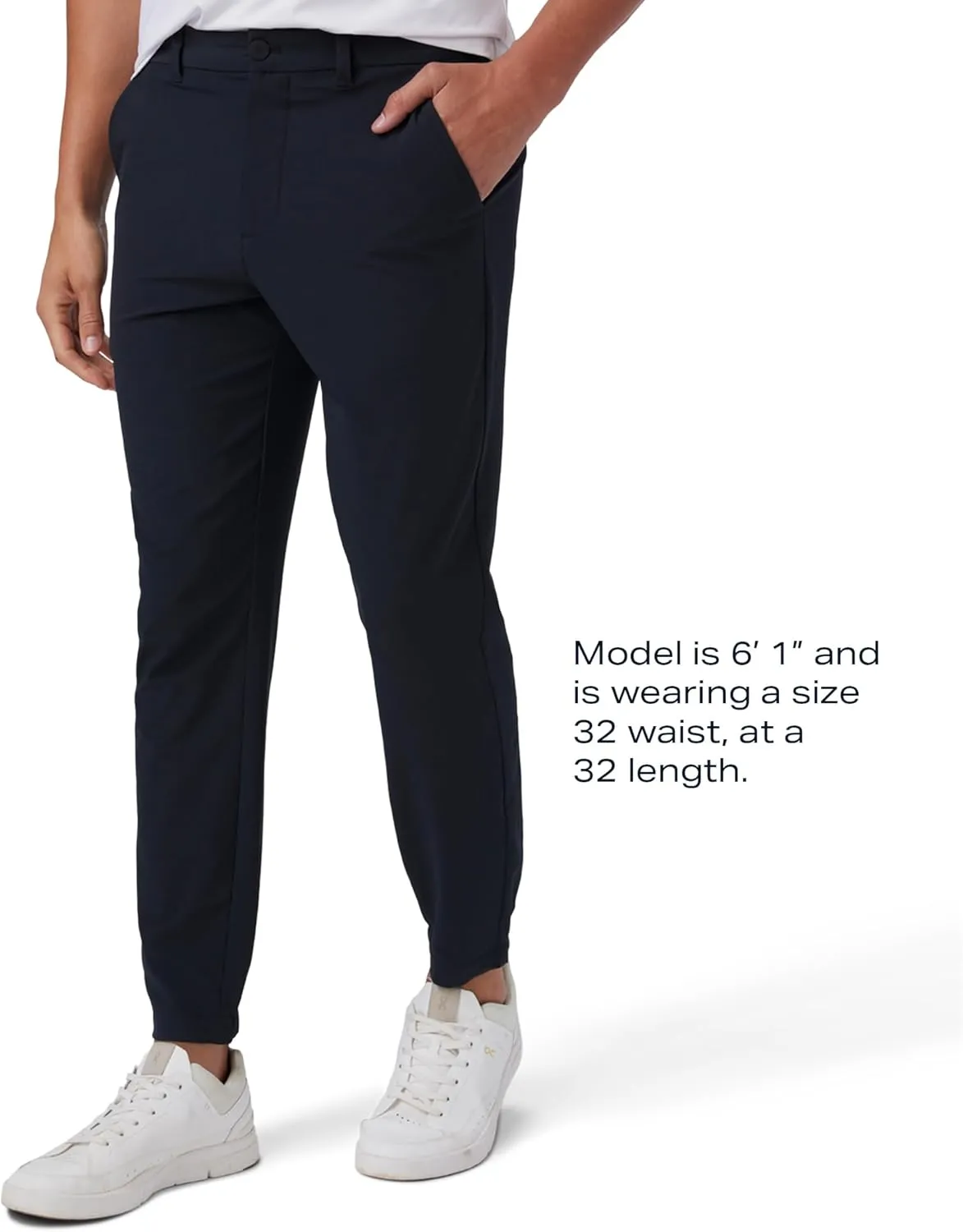 Mizzen Main Helmsman Men's Joggers - Wrinkle-Resistant, Moisture-Wicking Golf Joggers for Men with 4-Way Stretch, Slim Fit