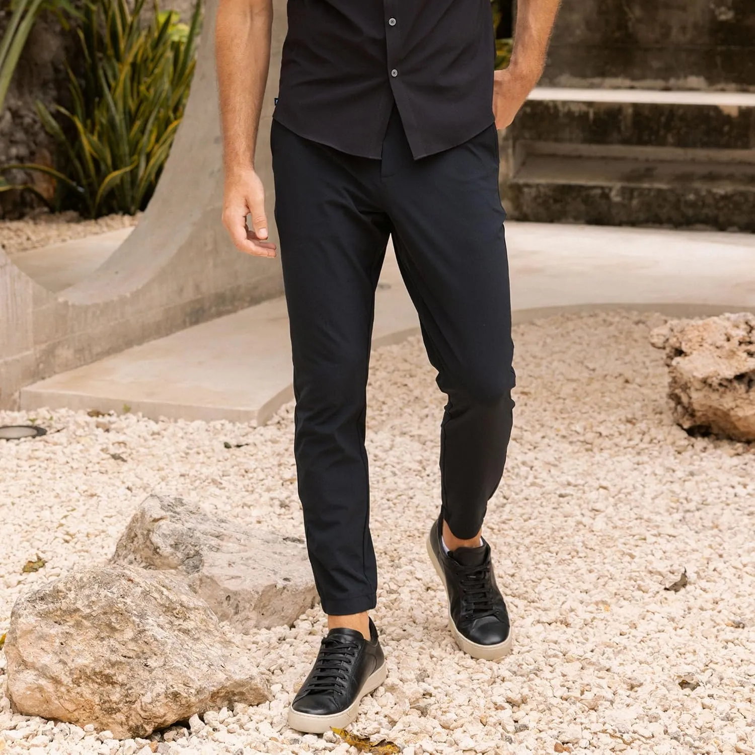 Mizzen Main Helmsman Men's Joggers - Wrinkle-Resistant, Moisture-Wicking Golf Joggers for Men with 4-Way Stretch, Slim Fit
