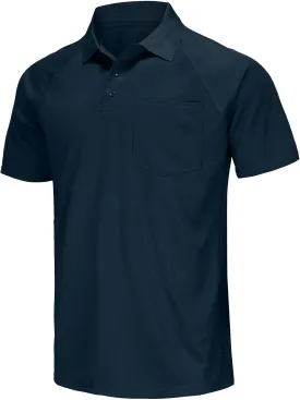 MOHEEN Men's Golf Shirts Short Sleeve Moisture Wicking Polo T-Shirts Athletic Quick Dry Fit Performance Collared UPF 50 