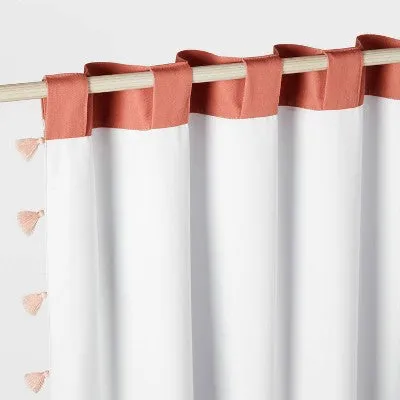 New - 95" Blackout Tassel Kids' Curtain Panel Rose Pink - Pillowfort