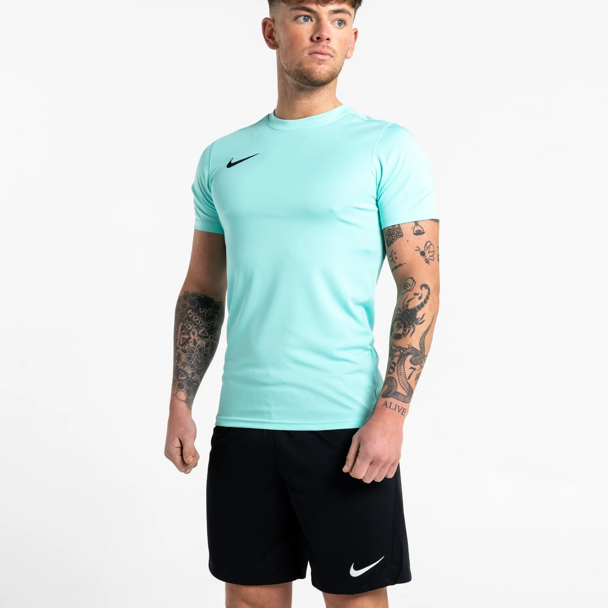 Nike Dri Fit Set - Tee & Shorts - Pink / Black