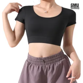 Open Back Crop Top Sports Bra