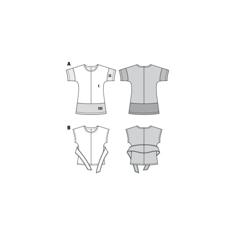 Patron Burda 6330 - Tee-shirt sportswear