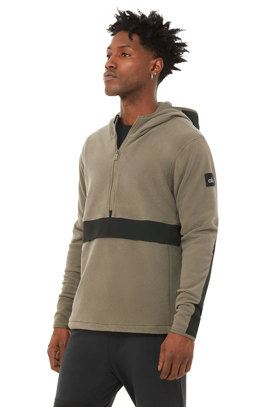 Polar Fleece - Olive Branch/Black
