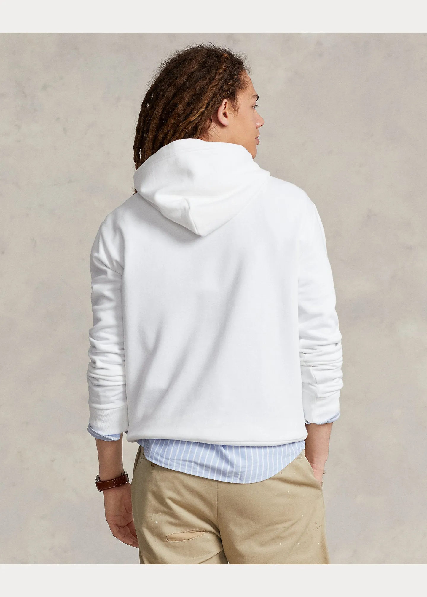 Ralph Lauren Big Pony Logo Fleece Hoodie | White