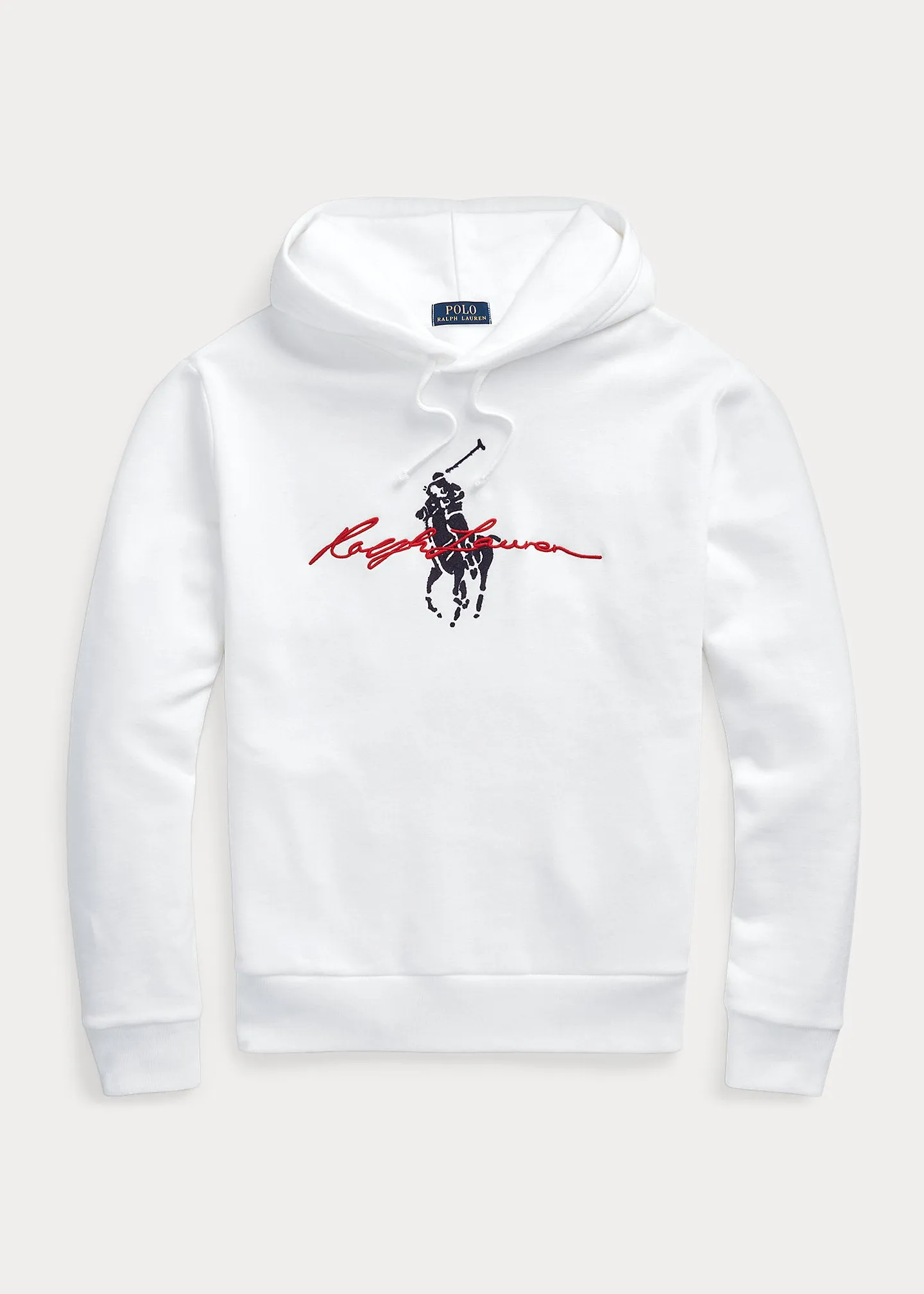 Ralph Lauren Big Pony Logo Fleece Hoodie | White