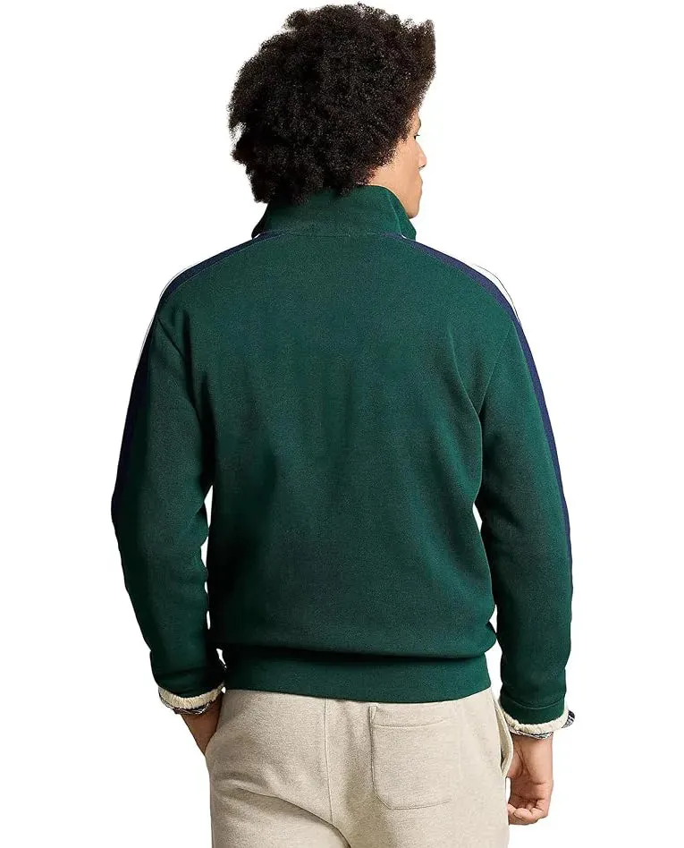 Ralph Lauren Double-Knit Mesh Track Jacket  | Green Multi