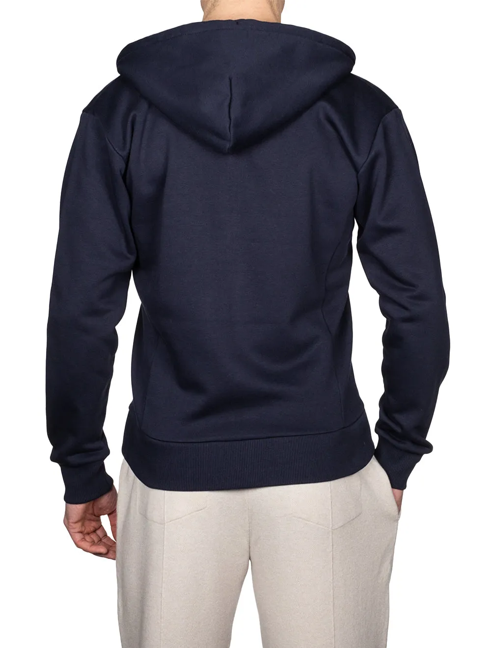 Retro Logo Full Zip Hoodie Evening Blue