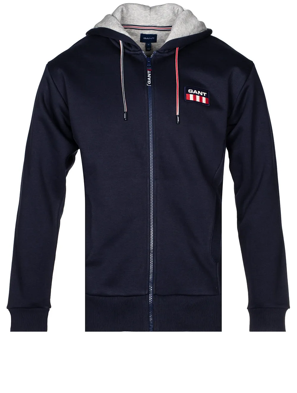 Retro Logo Full Zip Hoodie Evening Blue