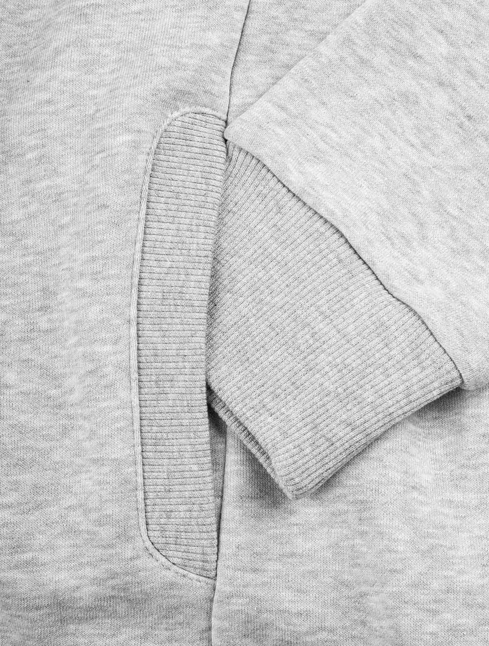 Retro Logo Full Zip Hoodie Light Grey Melange