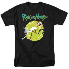Rick And Morty Portal Mens T Shirt Black