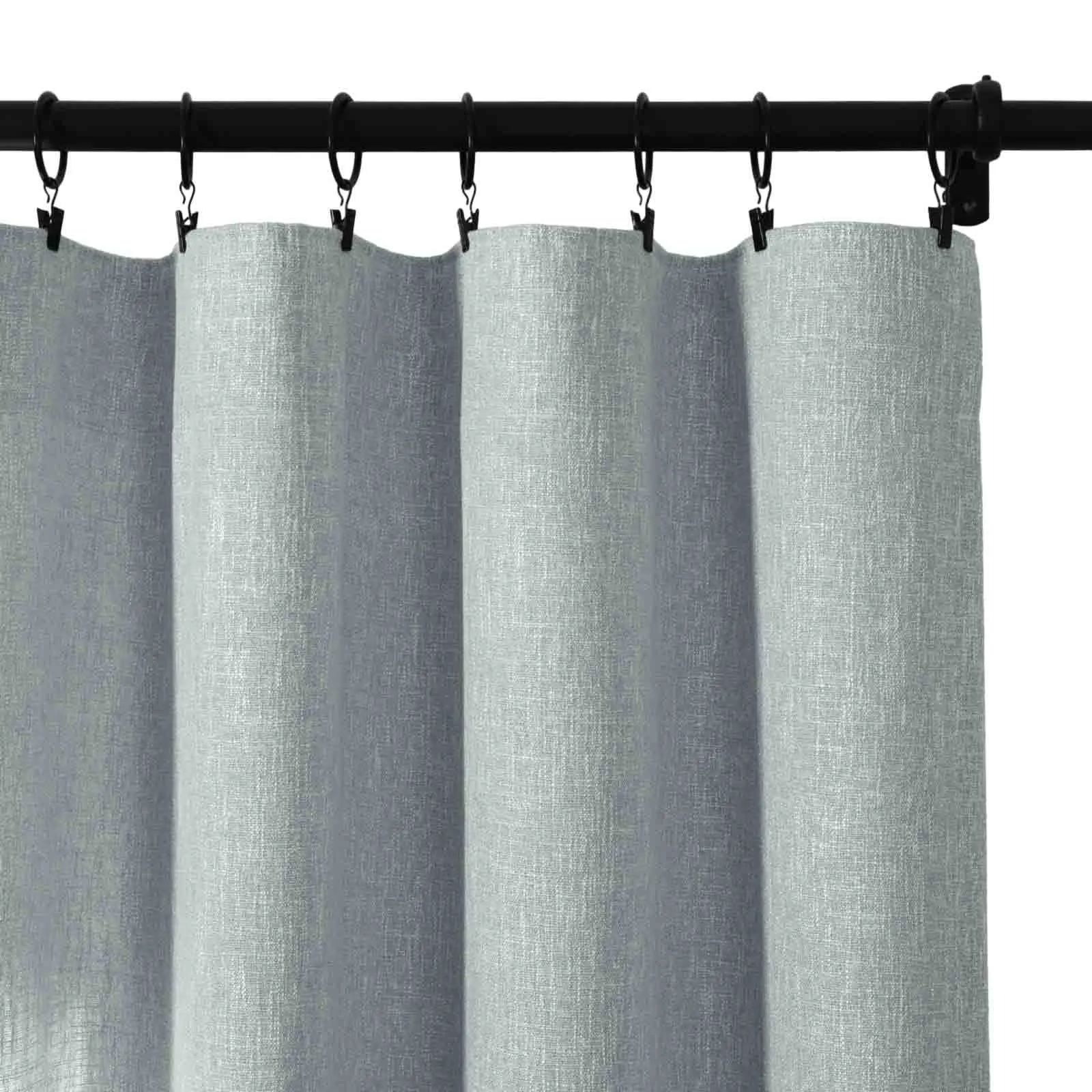 Sarai Textured Metallic Cotton Blend Curtain Soft Top