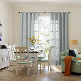 Sarai Textured Metallic Cotton Blend Curtain Soft Top