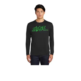 SAVAGE 12U UNISEX DRI FIT  TEE LONG SLEEVE BLACK