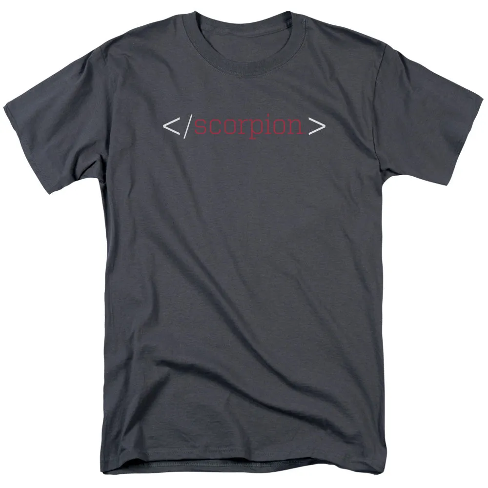 Scorpion Logo Mens T Shirt Charcoal