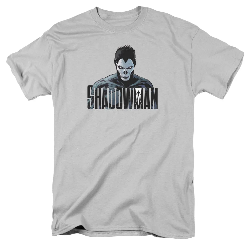 Shadowman Shadow Stare Mens T Shirt Silver