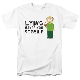 South Park Lying Makes You Sterile Mens T Shirt White