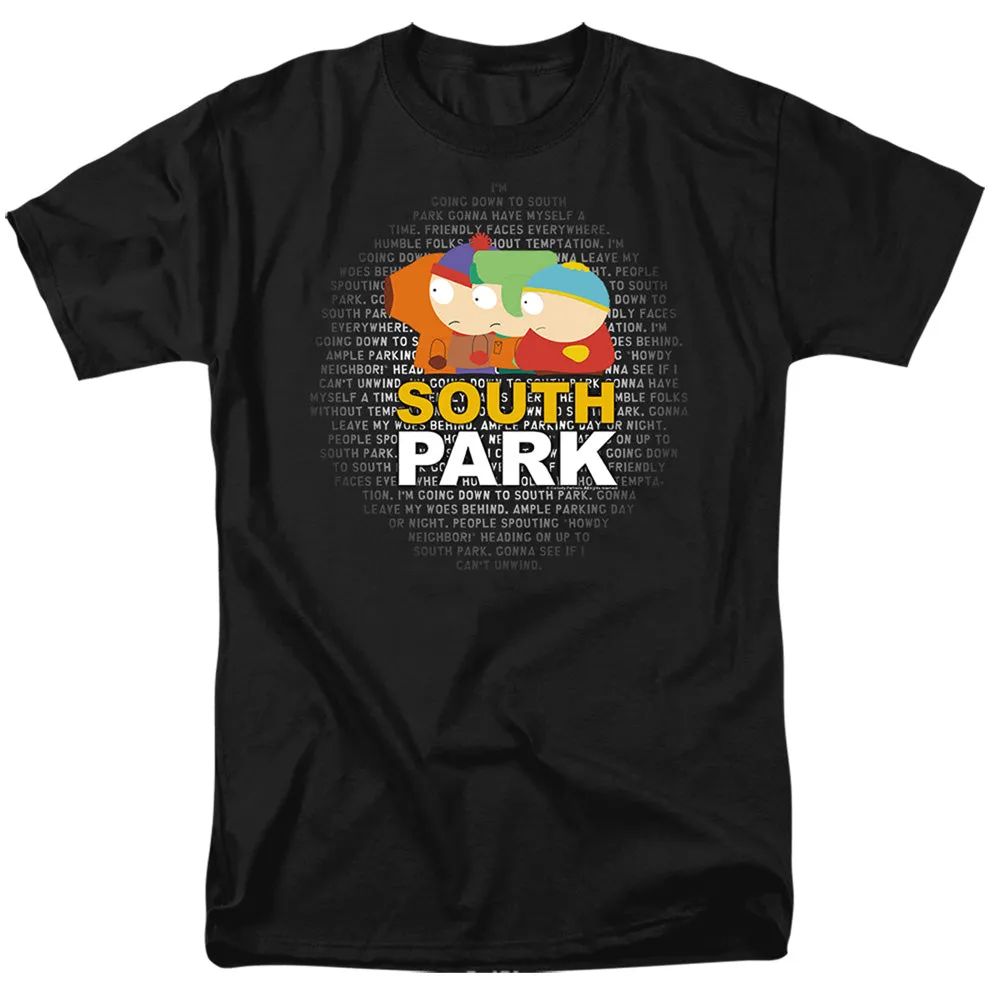 South Park Lyrics Mens T Shirt Black