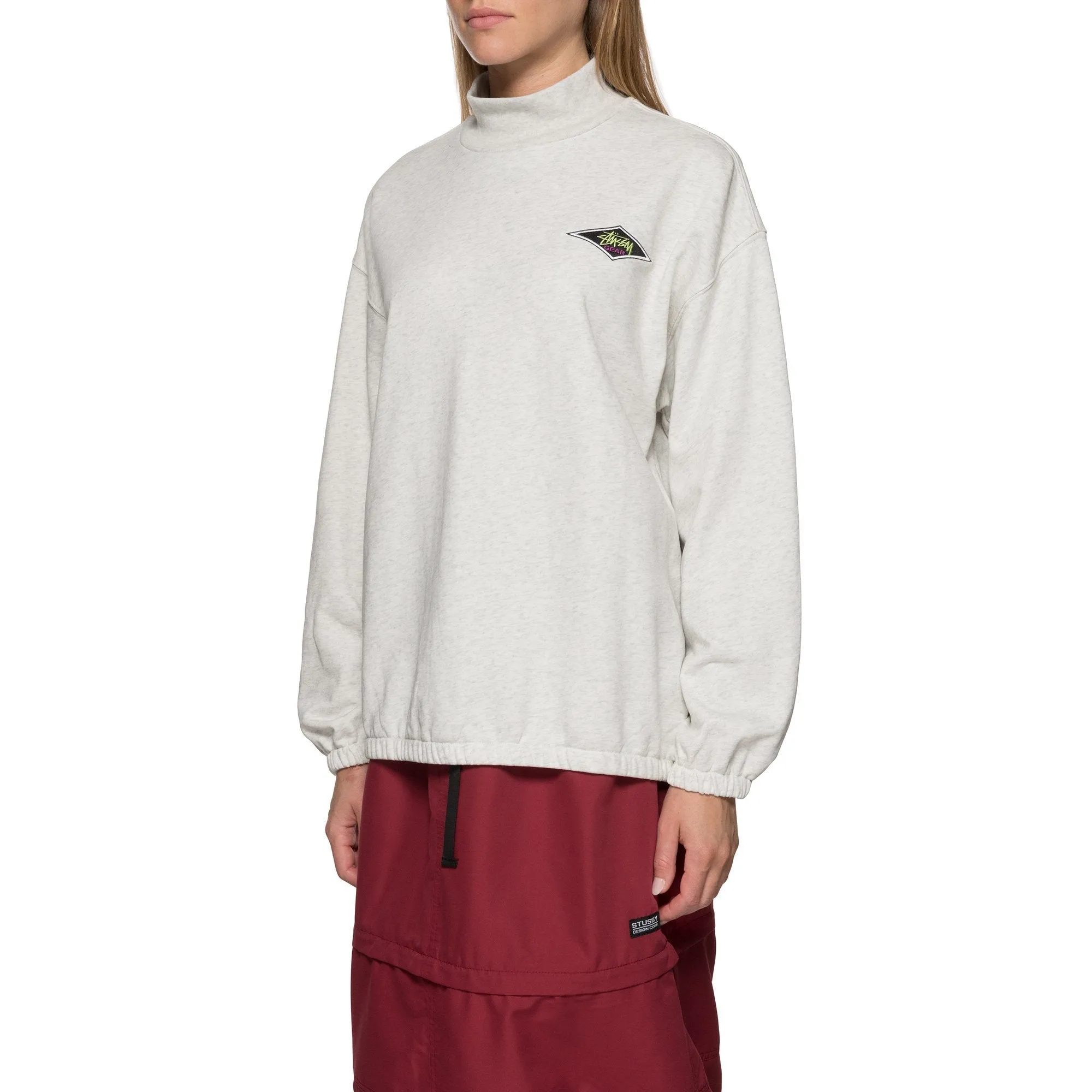 Stussy Benton Long Sleeve Tee Terry Mock Ash