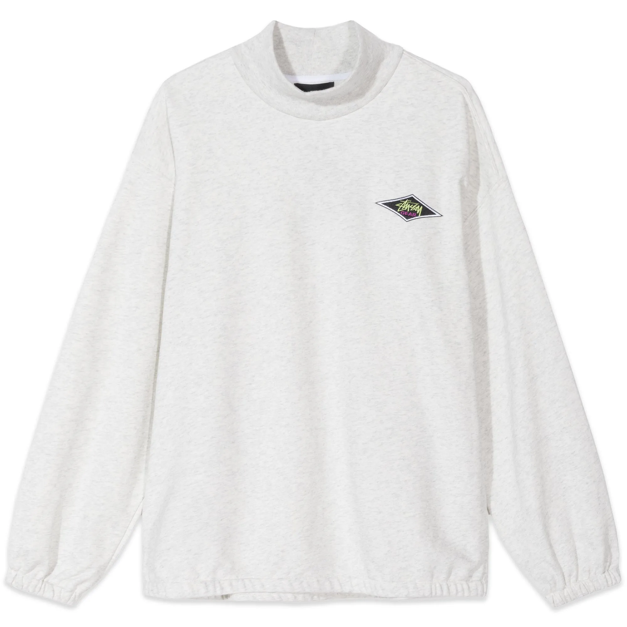 Stussy Benton Long Sleeve Tee Terry Mock Ash