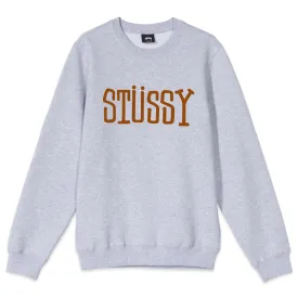 Stussy Block Type Crewneck Ash