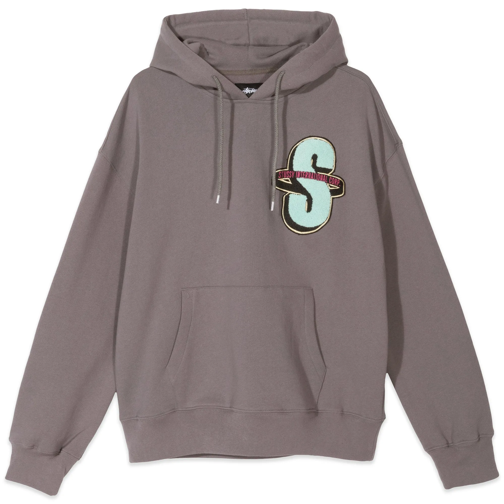 Stussy S Applique Fleece Hoodie Grey