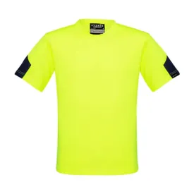 Syzmik Mens Hi Vis Squad T-Shirt 100% Polyester 145gsm Yellow/Navy XL