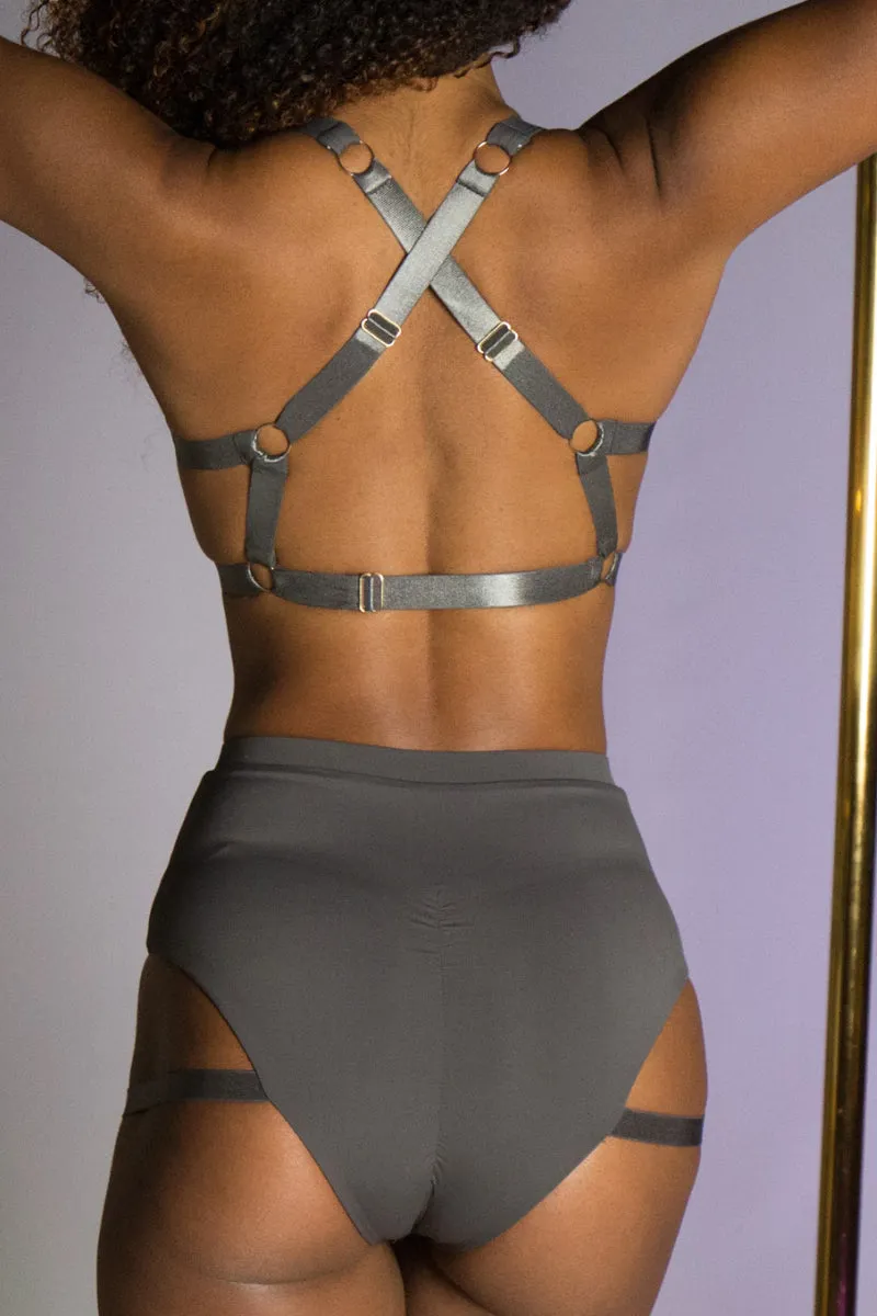 Tatiana Activewear Tokio Top - Charcoal