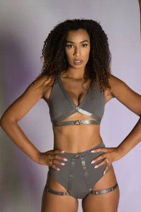 Tatiana Activewear Tokio Top - Charcoal
