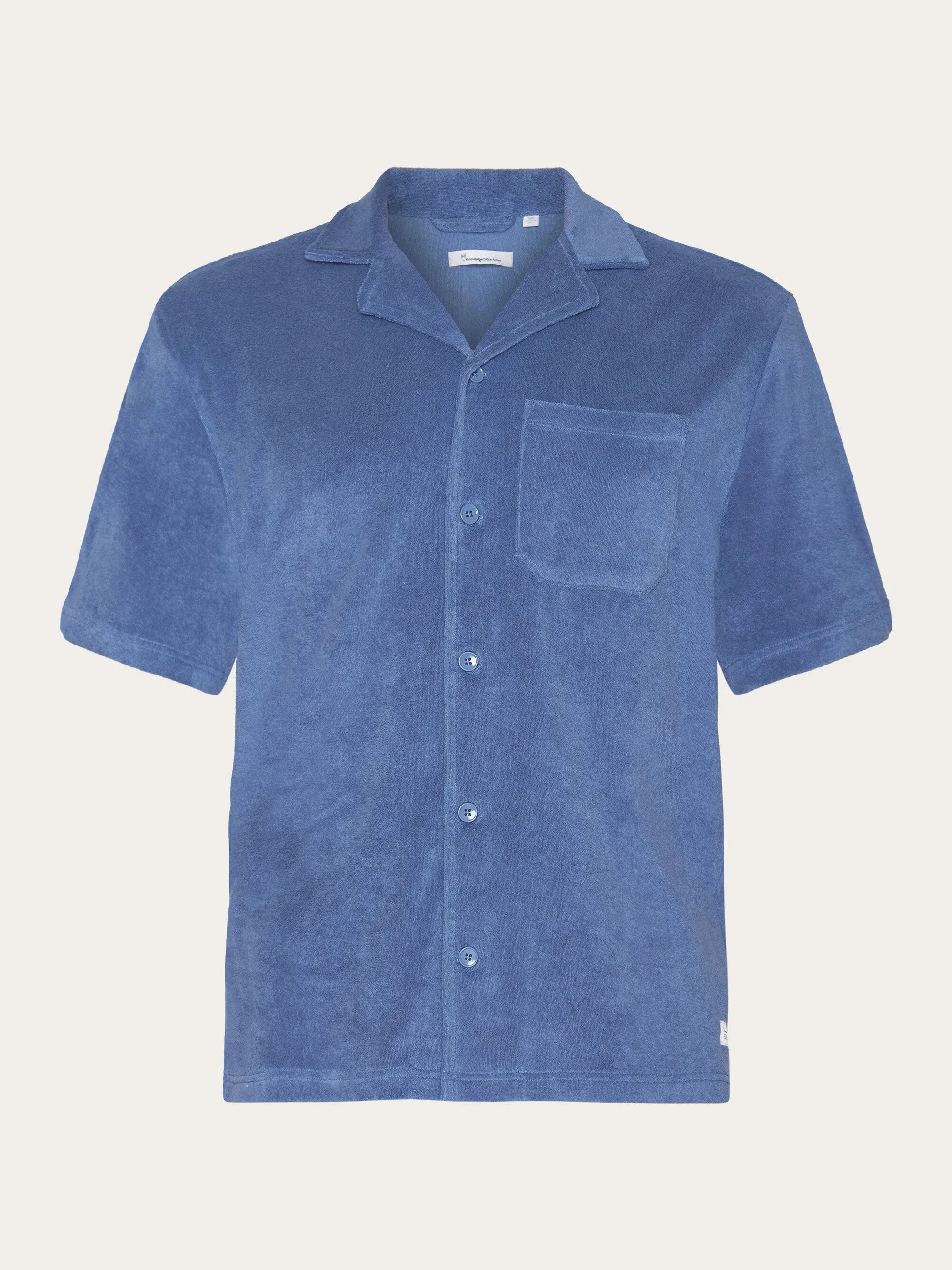 Terry loose short sleeve shirt - Moonlight Blue